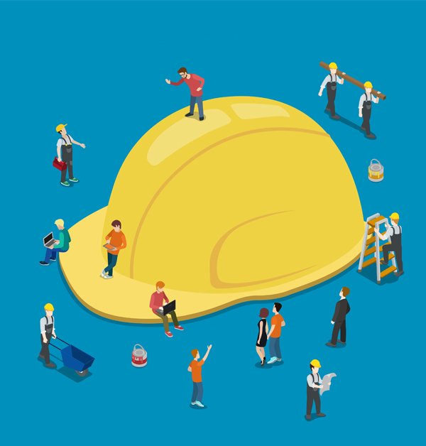 Construction hard hat